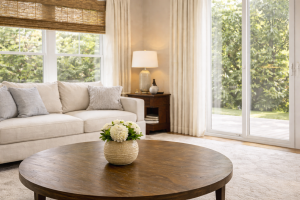 Bright and airy living room elegance